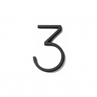 House Number Contemporary - 3 - Black