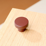 Toniton Circular Knob - Reddish Brown