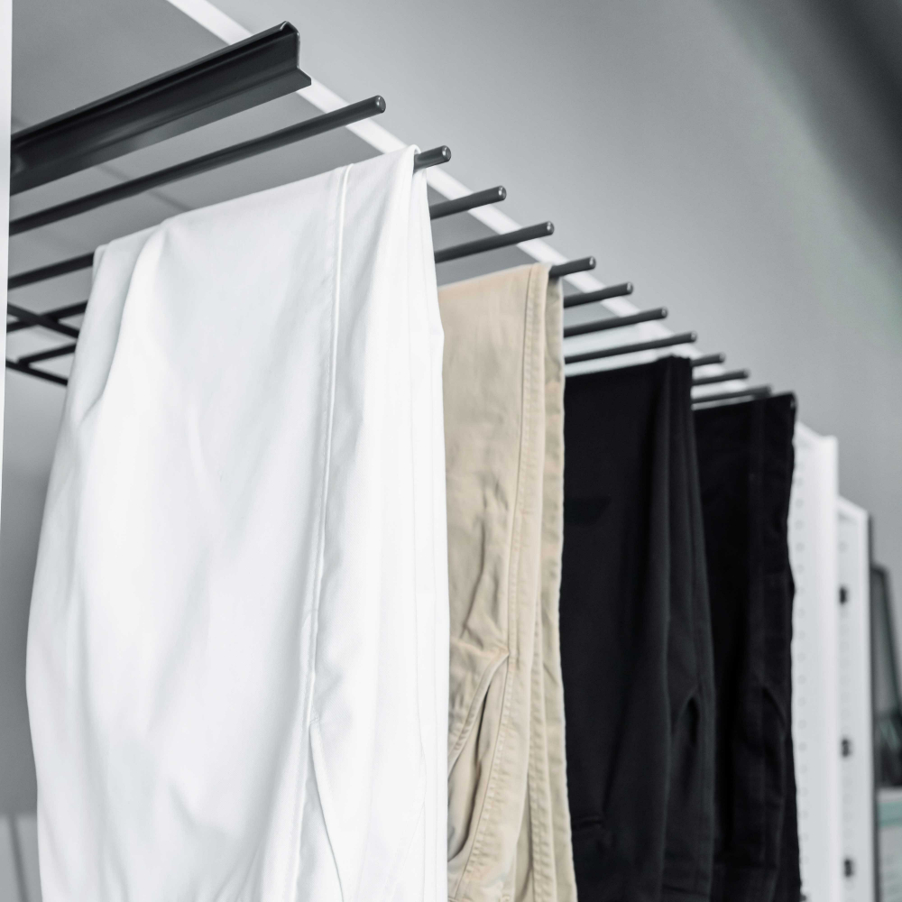 Black Wooden Trouser Hanger | Non-Slip Hangers | The Hanger Store