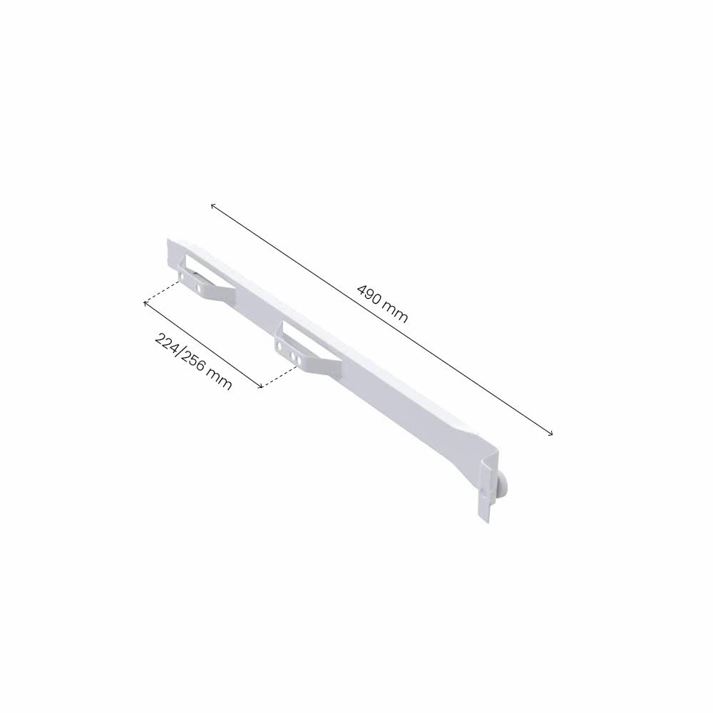 Roller Rail 500/19 - Right & Left - 224/256mm - White