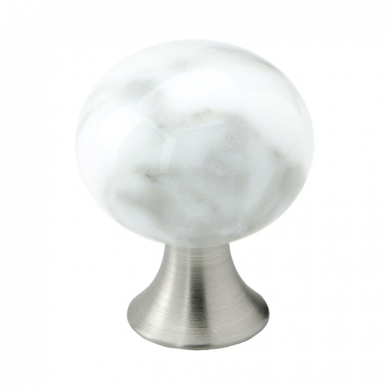 Cabinet Knob Bead Straight Carrara Marble Beslagonline Com