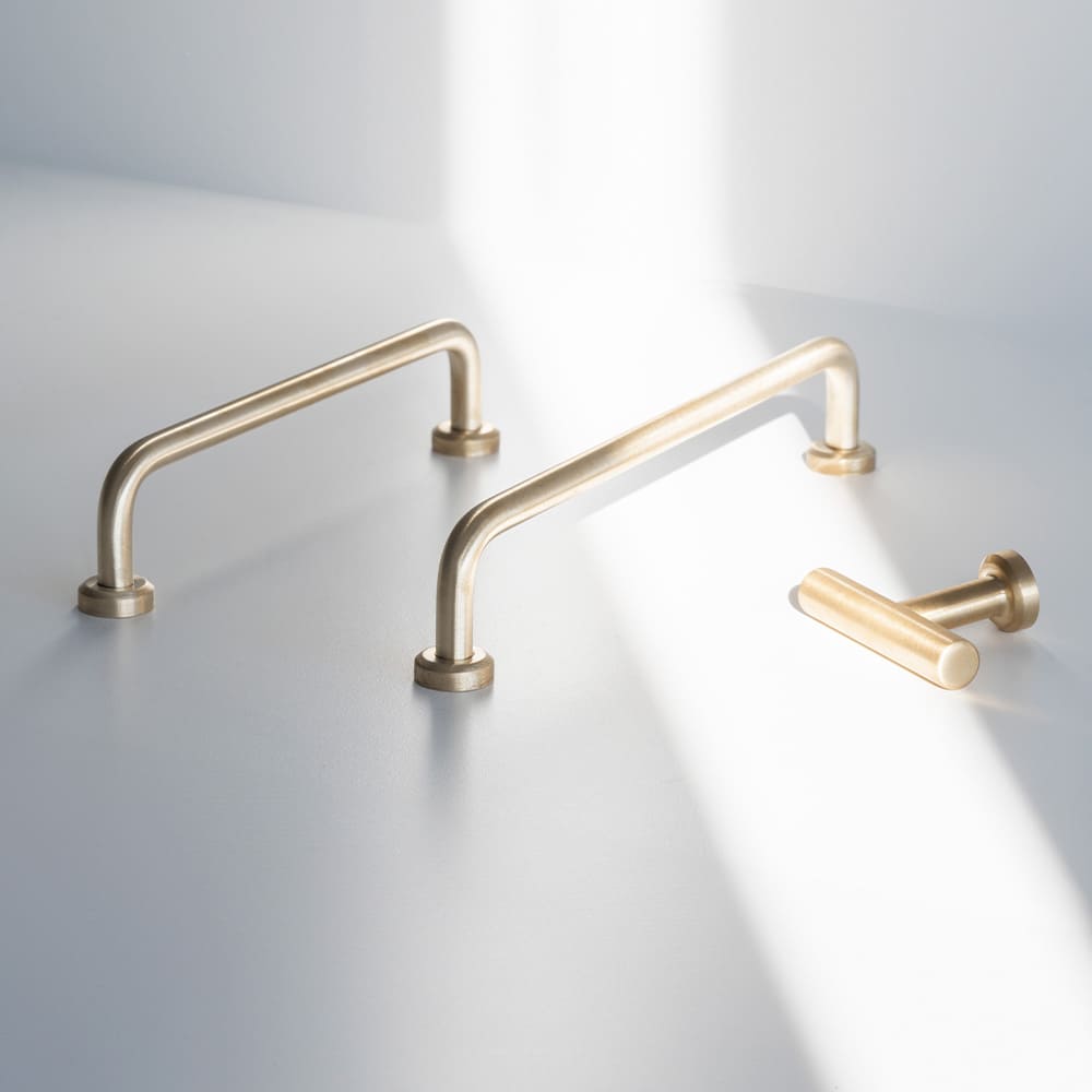 Cabinet Knob T Viva - Brushed Untreated Brass