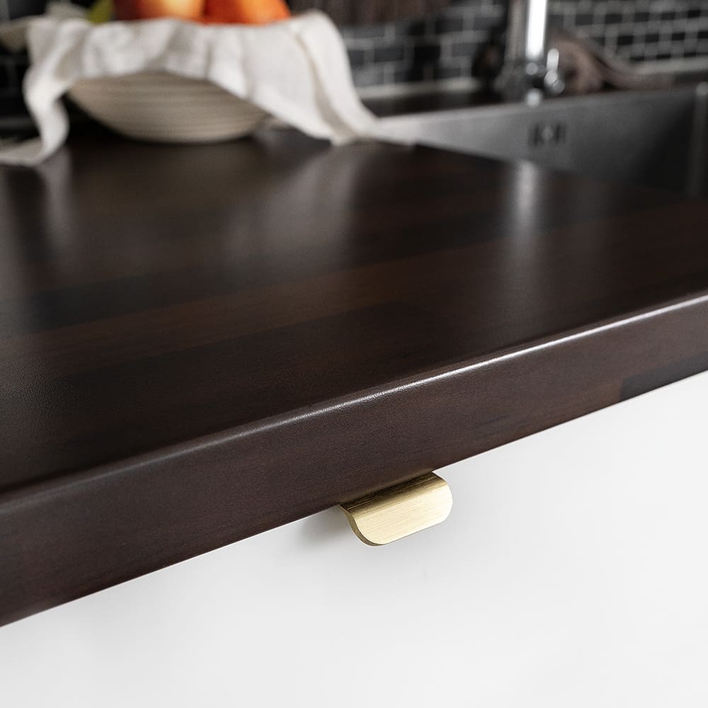 Edge Pull Handle Roundy - Brushed Brass