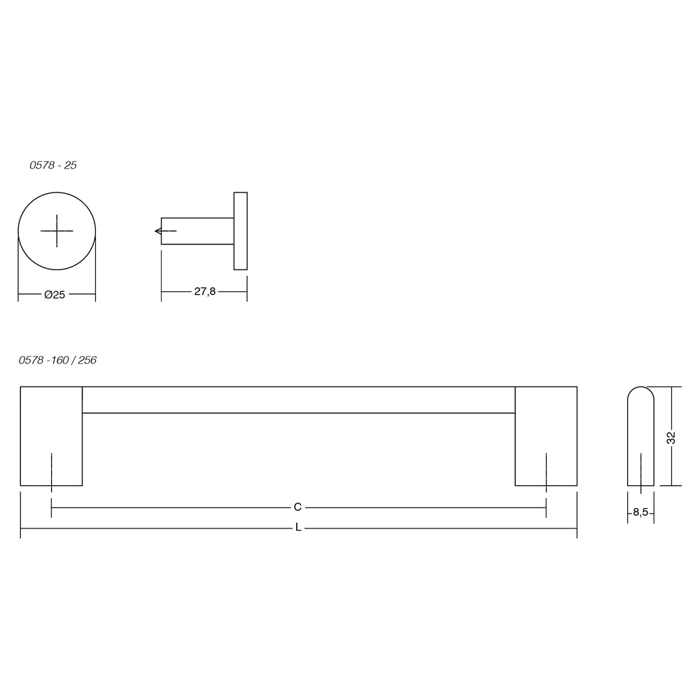 Handle Nexx - Brushed Black