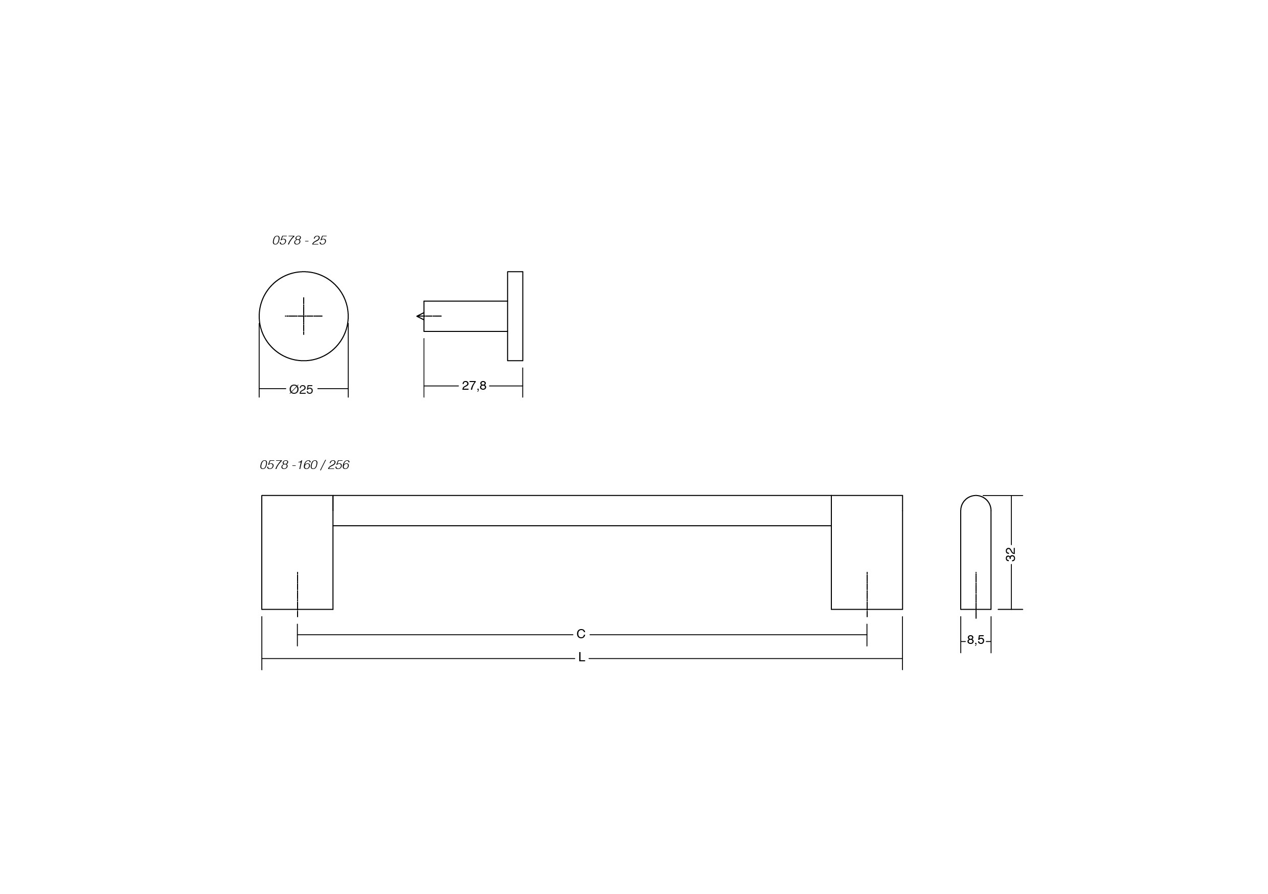 Knob Nexx Ø25mm - Stainless Steel Look
