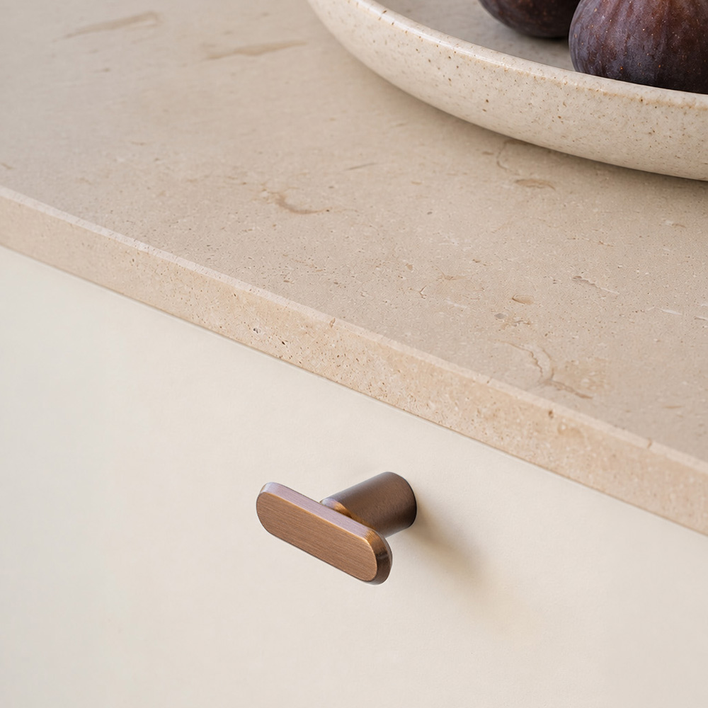 Knob T Fase - Brushed Bronze