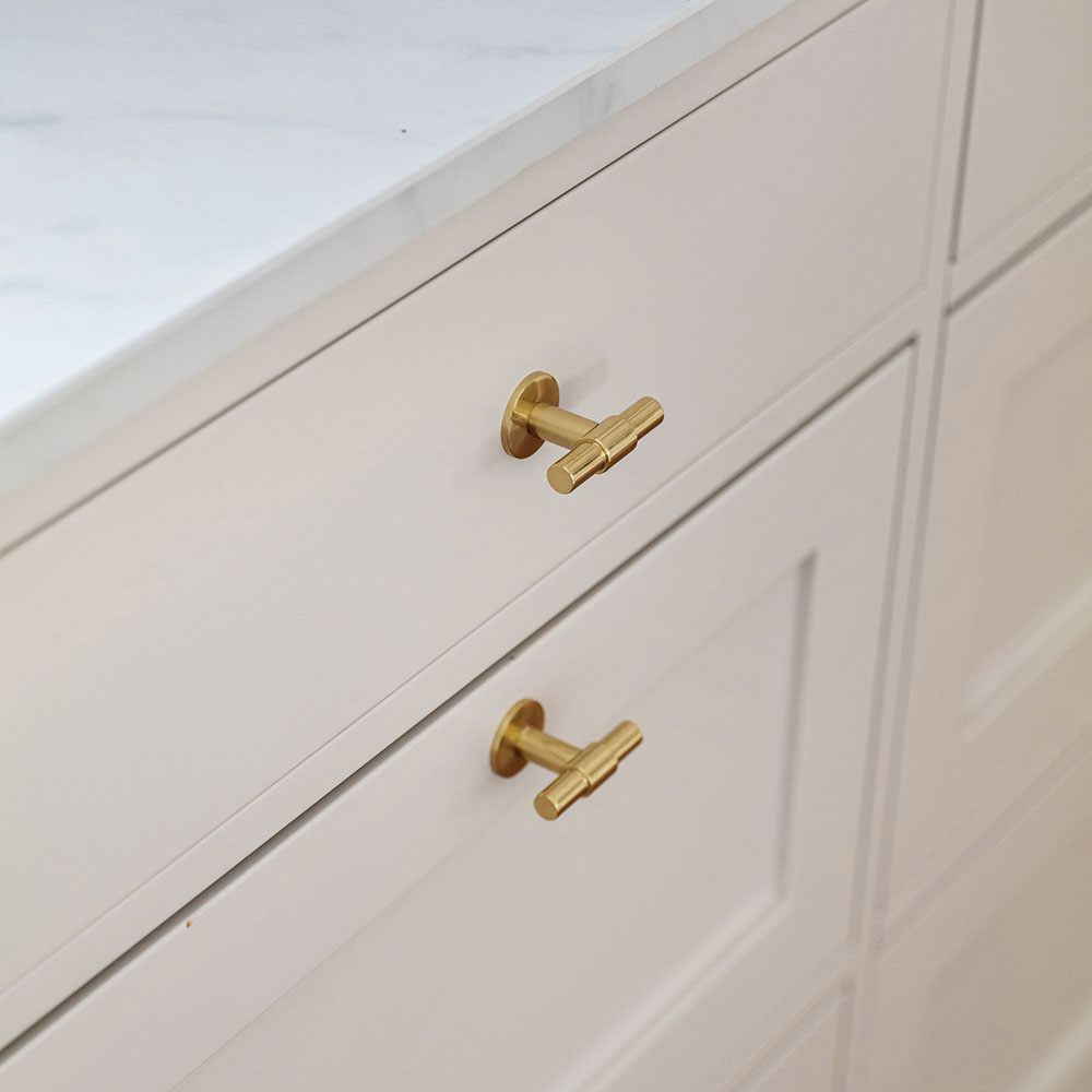 Cabinet Knob T Uniform - Brass