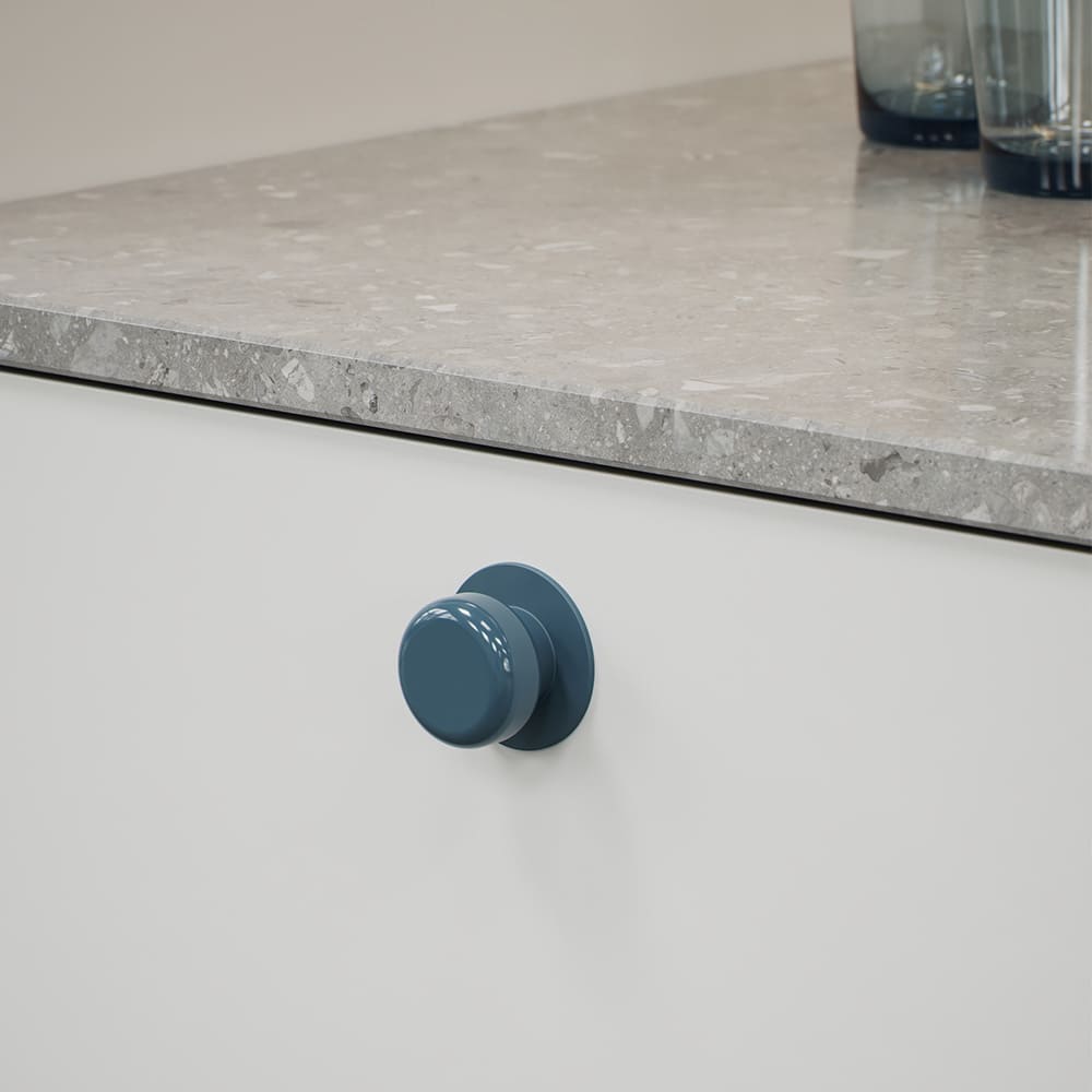 Cabinet Knob Colette - 50mm - Glossy Slate Blue