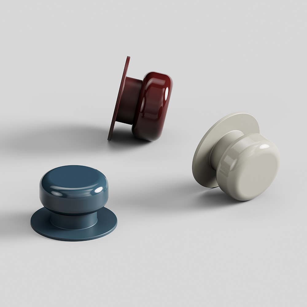 Cabinet Knob Colette - 50mm - Glossy Dusty Creme