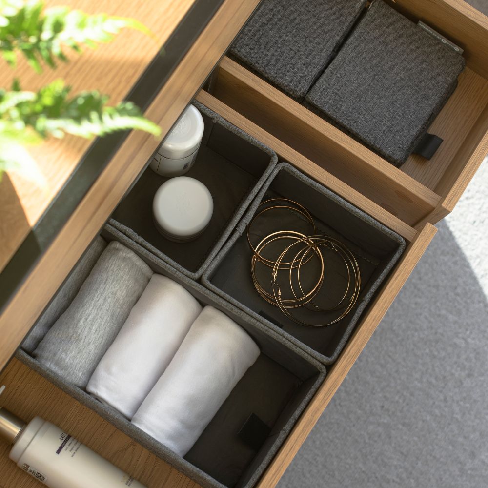 Storage box - 3-set - Grey