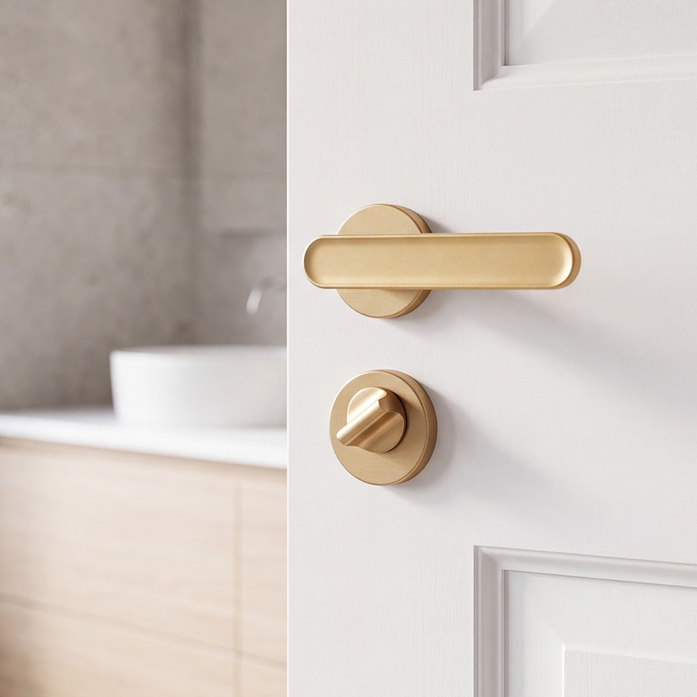 Toilet Lock R - Brushed Gold