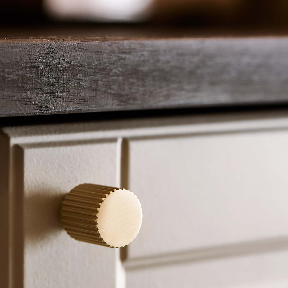 Cabinet Knob Helix Stripe - Brass