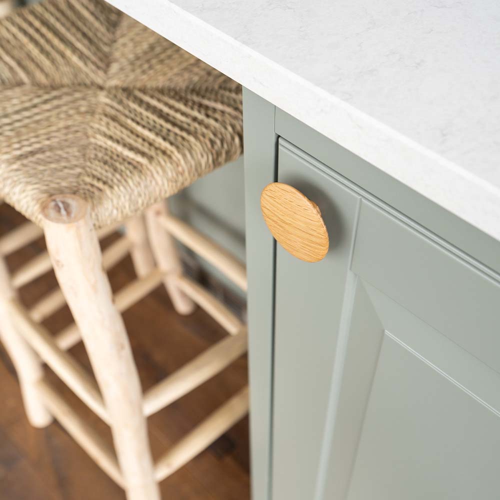 Cabinet Knob Split - Oak